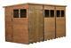 Modular Pent Shed Shiplap Tongue & Groove 12X6 Double Door With Windows