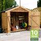 NEW 7x3FT 7x3 7x3FT OVERLAP WOODEN BIKE SHED STORE GARDEN WOOD LOG TOOL STORAGE