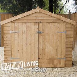 NEW 7x3FT 7x3 7x3FT OVERLAP WOODEN BIKE SHED STORE GARDEN WOOD LOG TOOL STORAGE