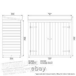 New Wooden Garden Bike Shed Outdoor Bicycle Storage 4 Designs Overlap & T&g