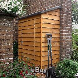 Outdoor Forest Garden Wooden Storage Wall Overlap Shed Patio Tools Store