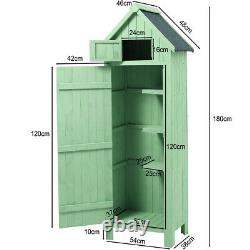 Outdoor Garden Shed Patio Wooden Tool Storage Cabinet Small House Lockable Door