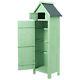 Outdoor Garden Shed Wooden Tool Storage Shelves Room Sentry Box Cabinet ApexRoof