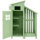Outdoor Garden Shed Wooden Tool Storage Shelves Utility Cabinet 124x53x174 cm