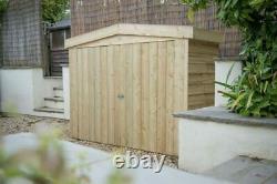 Outdoor Garden Storage Forest Apex Wooden Double Door Mower Tool Store 1.98x0.8m