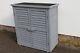 Outdoor Garden Wooden Storage Cabinet or Tool Shed In Grey
