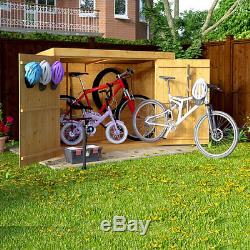 Outdoor Wooden Garden Shed Pent Tools Bicycle Store Patio Storage Cabinet Box