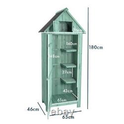 Outdoor Wooden Garden Storage Shed Tool Storage Cabinet Durable Asphalt Roof