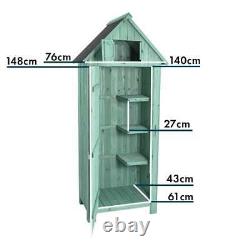 Outdoor Wooden Garden Storage Shed Tool Storage Cabinet Durable Asphalt Roof