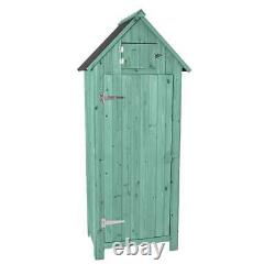 Outdoor Wooden Garden Storage Shed Tool Storage Cabinet Durable Asphalt Roof