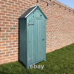 Outdoor Wooden Garden Storage Shed Tool Storage Cabinet Durable Asphalt Roof