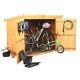 Outdoor Wooden Storage Overlap 3x6 Shed Garden Bike tools Mower cabinet box