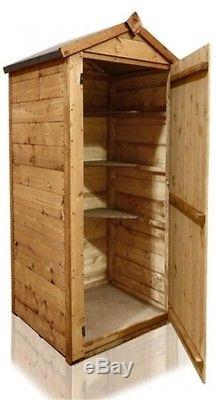 Outdoor Wooden Storage Shed Garden Tools Compact Tall Apex Sentry Box 3 X 2Ft