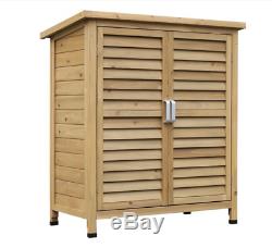 Outside Wooden Shed Small Storage Unit Garden Yard Patio Organizer Tool Store