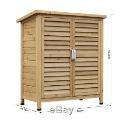 Outside Wooden Shed Small Storage Unit Garden Yard Patio Organizer Tool Store
