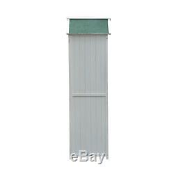 Outsunny Garden Raised Wooden Storage Sheds Vertical Utility Tool Unit Cupboard