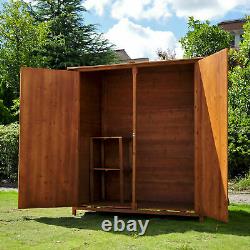 Outsunny Garden Shed Cabinet Box Unit Tool Storage Shelves Wooden Toolbox