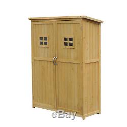Outsunny Garden Shed Storage Tool Yard Wooden Water-resistant Garage Outdoor