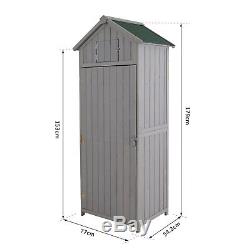 Outsunny Garden Wooden Shed Beach Hut Outdoor Tool Storage Cupboard Sentry Box
