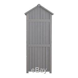 Outsunny Garden Wooden Shed Beach Hut Outdoor Tool Storage Cupboard Sentry Box