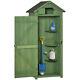 Outsunny Wooden Garden Storage Shed Tool Storage Box, 77 x 54 x 179 cm, Green