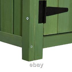 Outsunny Wooden Garden Storage Shed Tool Storage Box, 77 x 54 x 179 cm, Green