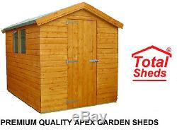 Premium Quality Apex T&g Timber Garden Sheds Many Sizes Available