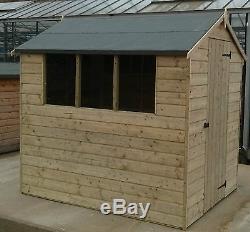 Pressure Treated Tanalised Apex Shiplap T&g Wooden Garden Shed Many Sizes