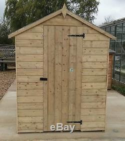 Pressure Treated Tanalised Apex Shiplap T&g Wooden Garden Shed Many Sizes