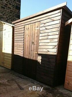 Pinelap Heavy Garden Shed Wooden Overlap Pent Hut With a 19mm Thick Floor