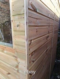 Pinelap Sheds 8x6 Pent Shed Pressure Treated Tanalised T&G Shed With Windows