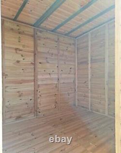 Pinelap Sheds 8x6 Pent Shed Pressure Treated Tanalised T&G Shed With Windows