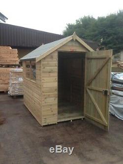 Pinelap Wooden Apex Garden Shed Tanalised Factory Seconds Fully T&G Anti Rot