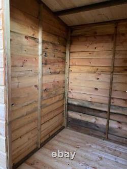 Pinelap Wooden Garden Shed Pent Roof Timber Hut Fully T&G Factory Seconds Cheap