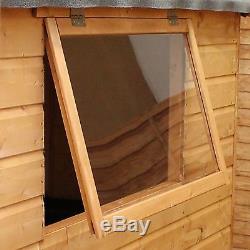 Premier Shiplap 10x8 Wooden Garden Shed Dutch Barn Apex Windows Double Doors