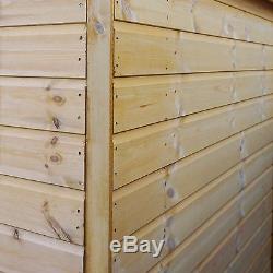 Premier Shiplap 10x8 Wooden Garden Shed Dutch Barn Apex Windows Double Doors