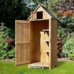 Premium Beach Hut Style Garden Wooden Sentry Box Outdoor Storage Tool Shed