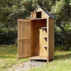 Premium Beach Hut Style Garden Wooden Sentry Box Outdoor Storage Tool Shed