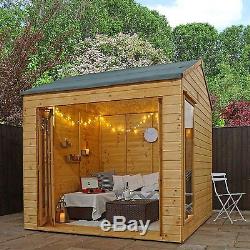 Premium Garage Shed Garden Summerhouse Log Cabin Storage Door Windows 7.11 x 8.2