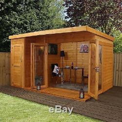 Premium Garden Summerhouse 12x8 Storage Shed Log Cabin Doors Roof Windows Floor