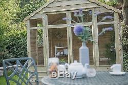 Premium Garden Summerhouse 7 x 5 ft Storage Shed Doors Windows Roof Floor Timber