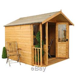 Premium Garden Summerhouse 7 x 7FT Storage Shed Windows Doors Floor Roof Wooden