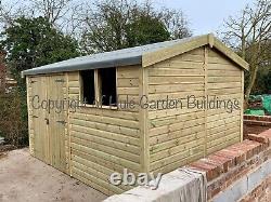 Premium Heavy Duty Pent Timber Workshop Shed 12x8