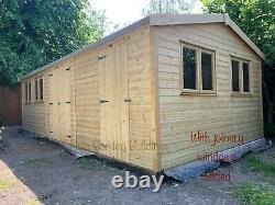 Premium Heavy Duty Timber Workshop Shed Apex
