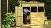 Pressure Treated Overlap Pent Wooden Garden Shed