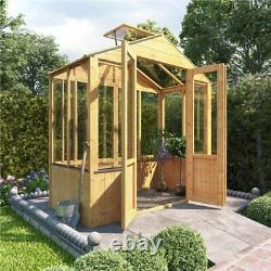 Pressure Treated Wooden Greenhouse Garden Potting Shed Clear Glazing