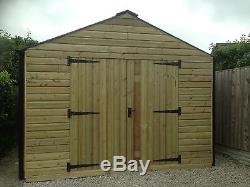 REDWOOD Heavy Duty Timber/wooden Garden Workshop shed/building 10ft x 12ft