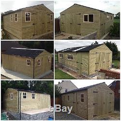 REDWOOD Heavy Duty Timber/wooden Garden Workshop shed/building 10ft x 12ft