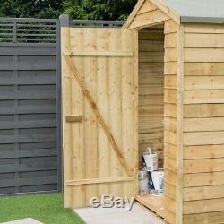 Rowlinson 4x3 Overlap Wooden Garden Shed Storage Apex Roof Timber