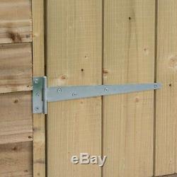 Rowlinson 4x3 Overlap Wooden Garden Shed Storage Apex Roof Timber
